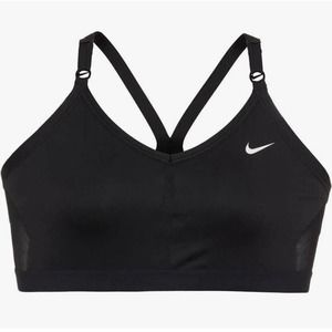 NWT‎ Nike Womens Indy Dri-Fit Sports Bra Size 1X V Neck Adjustable Straps Black